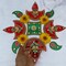 Acrylic Rangoli Set Indian Traditional Handmade Reusable Rangoli Diwali Navratri Home Temple Decor Floor Table Decoration - Deepawali Wedding Housewarming Gift Pack of 1 (12 Inches)